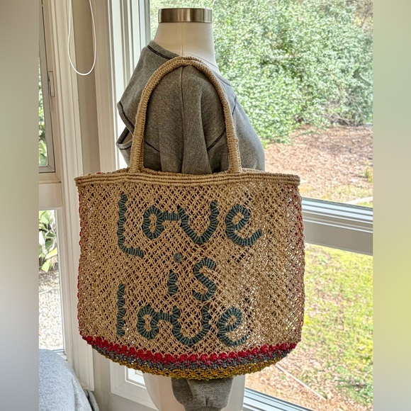 THE JACKSON “ Love Is Love” Jute Tote Bag• NWOT - Picture 4 of 8